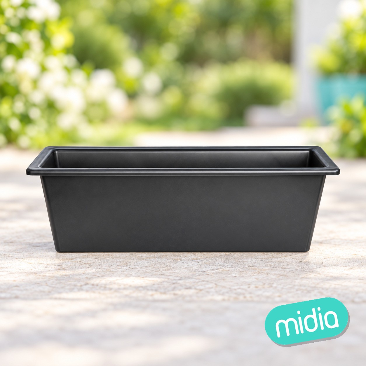 Jardinera para cementerio 30 x 9 cm negro