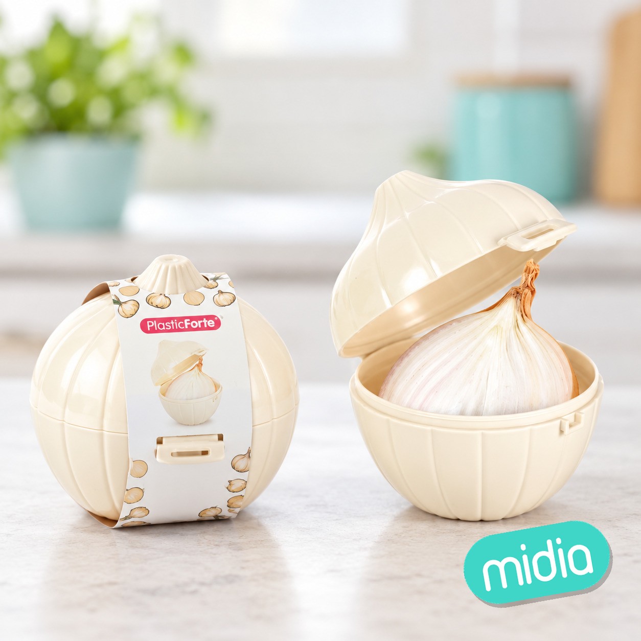 Guarda cebollas con bisagra
