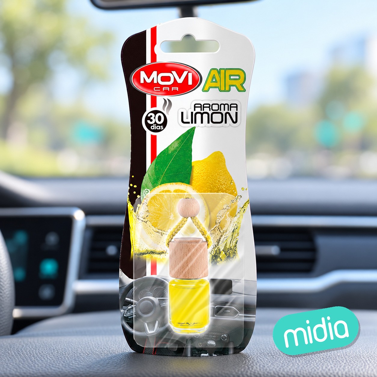 Ambientador vent movi car tapon madera fragancia limon (10)