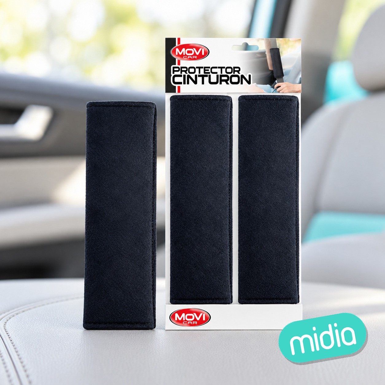 Jgo.2 protectores cinturon color negro