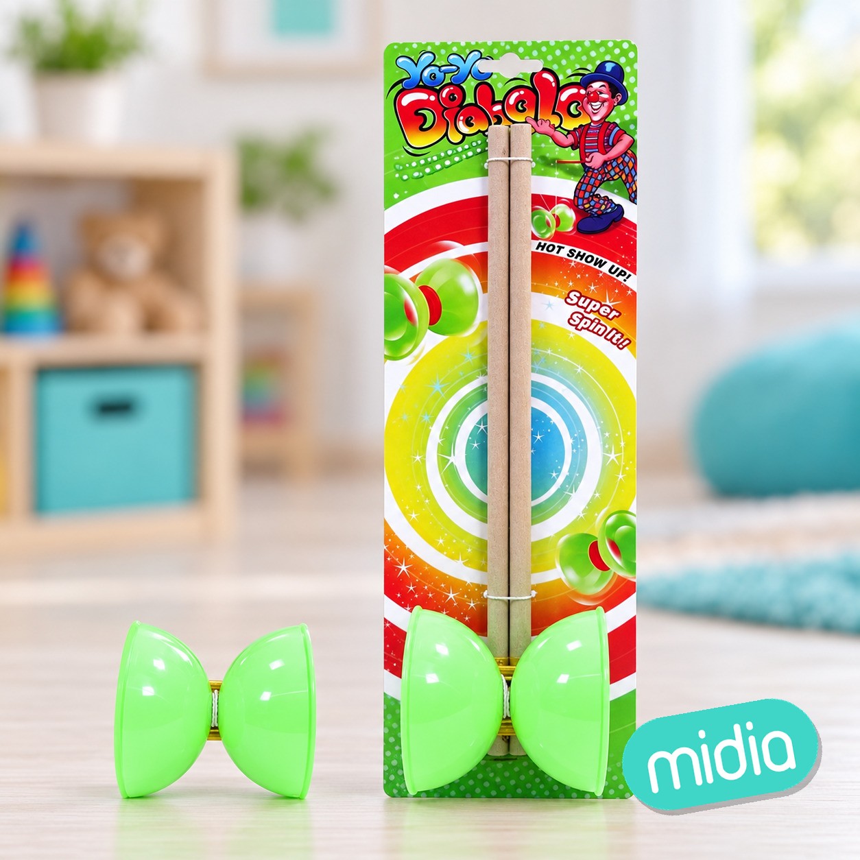 Diabolo palo madera 2/c 30 x 8,50 cm
