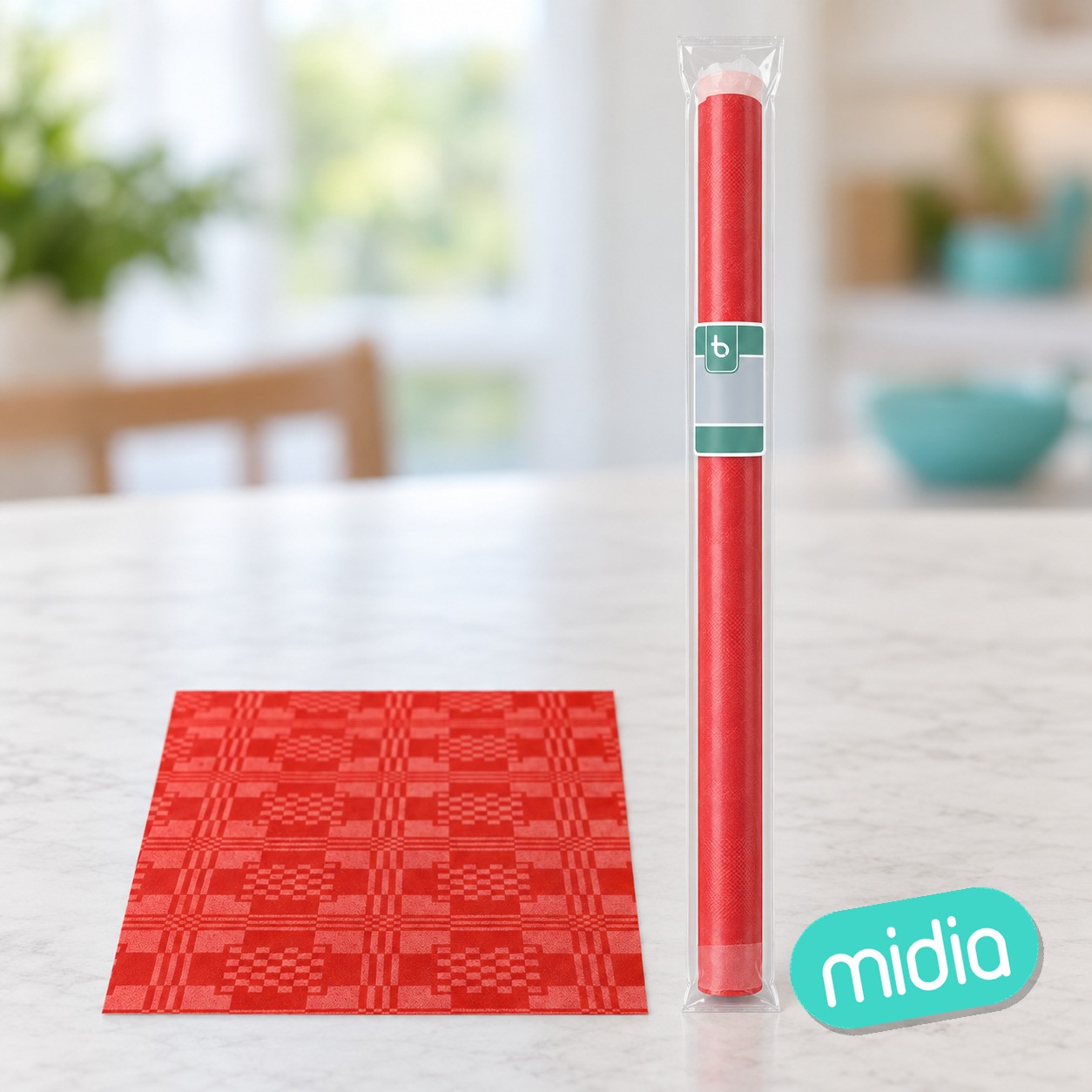 Rollo mantel basic rojo 5 x 1,2 m