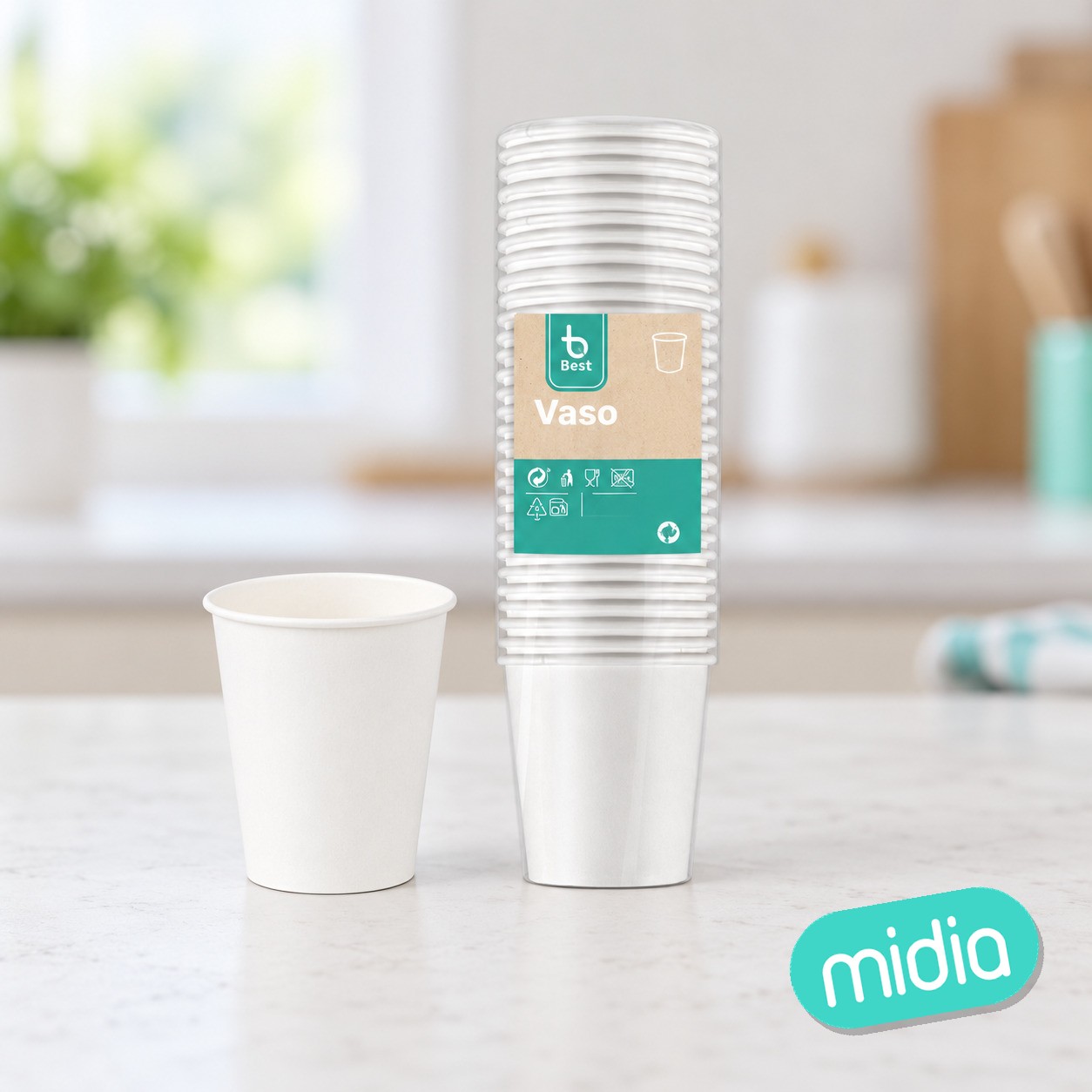 S/30 vaso cartón blanco 120 cc