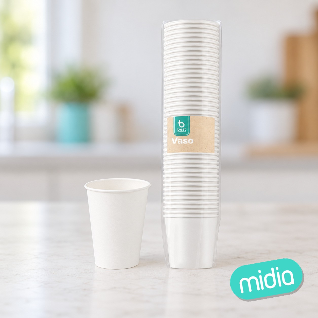 S/50 vaso cartón blanco 120 cc