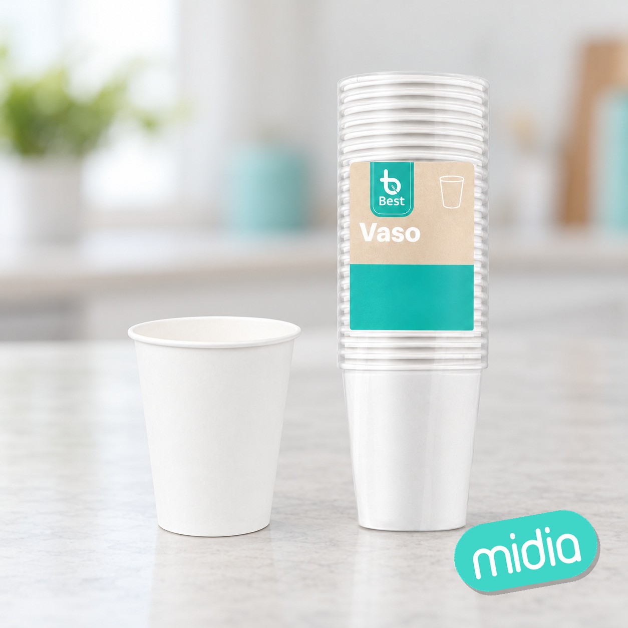 S/25 vaso cartón blanco 200 cc
