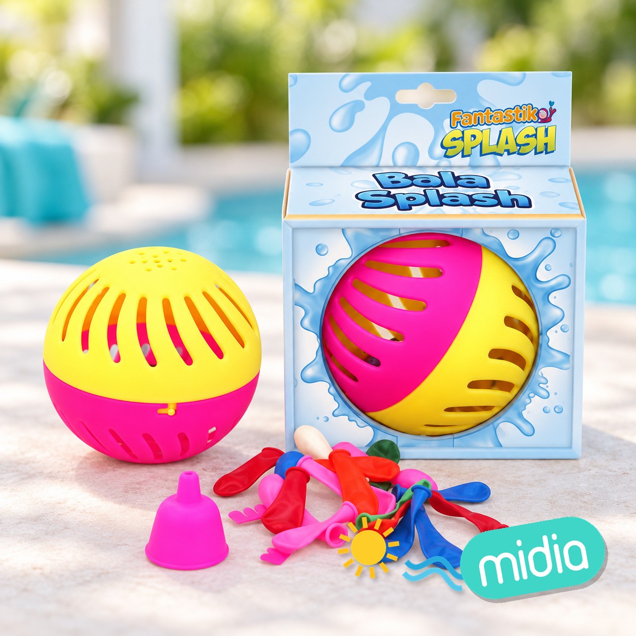 Caja bola agua 42 globos.