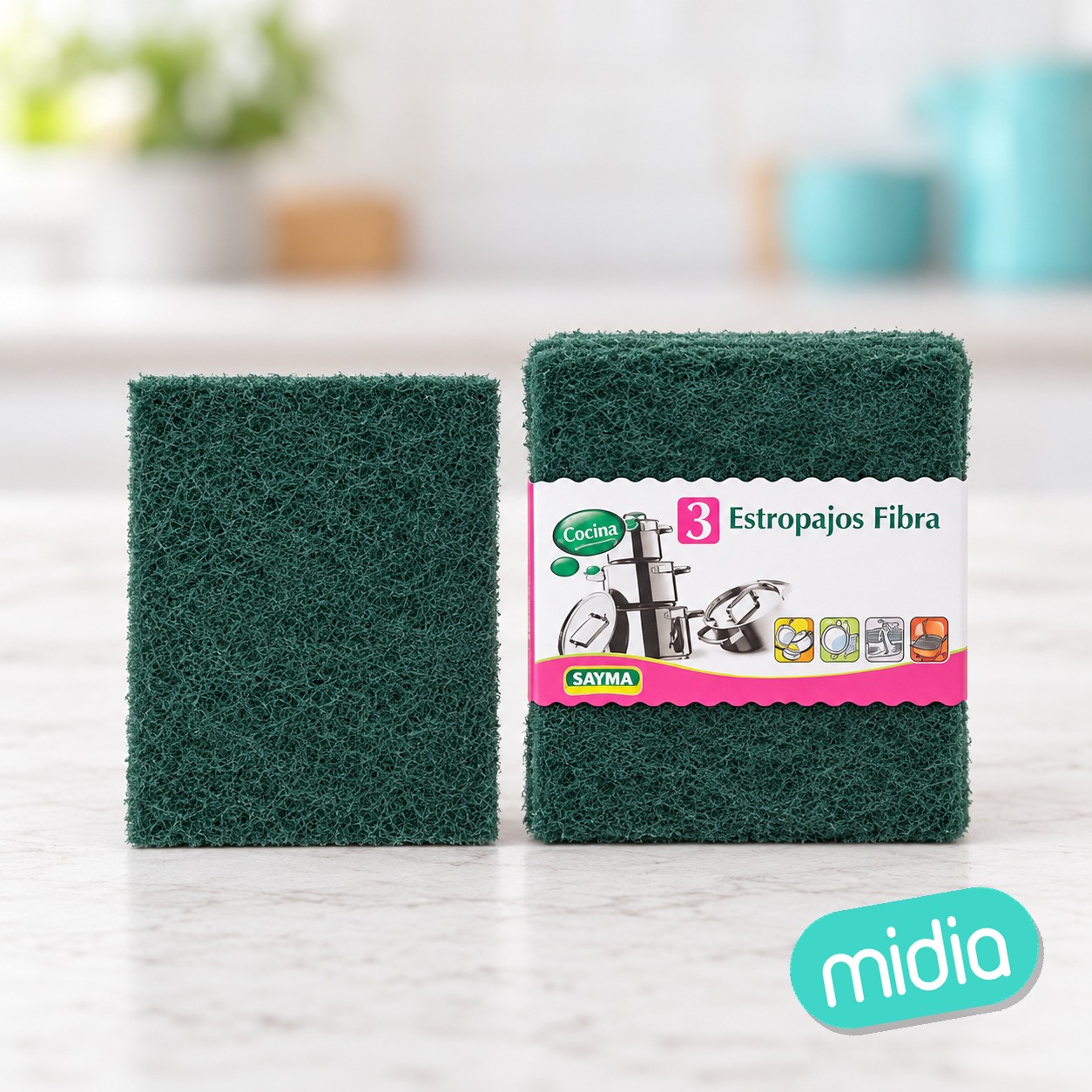 Lote de 3 fibras verdes 23x15