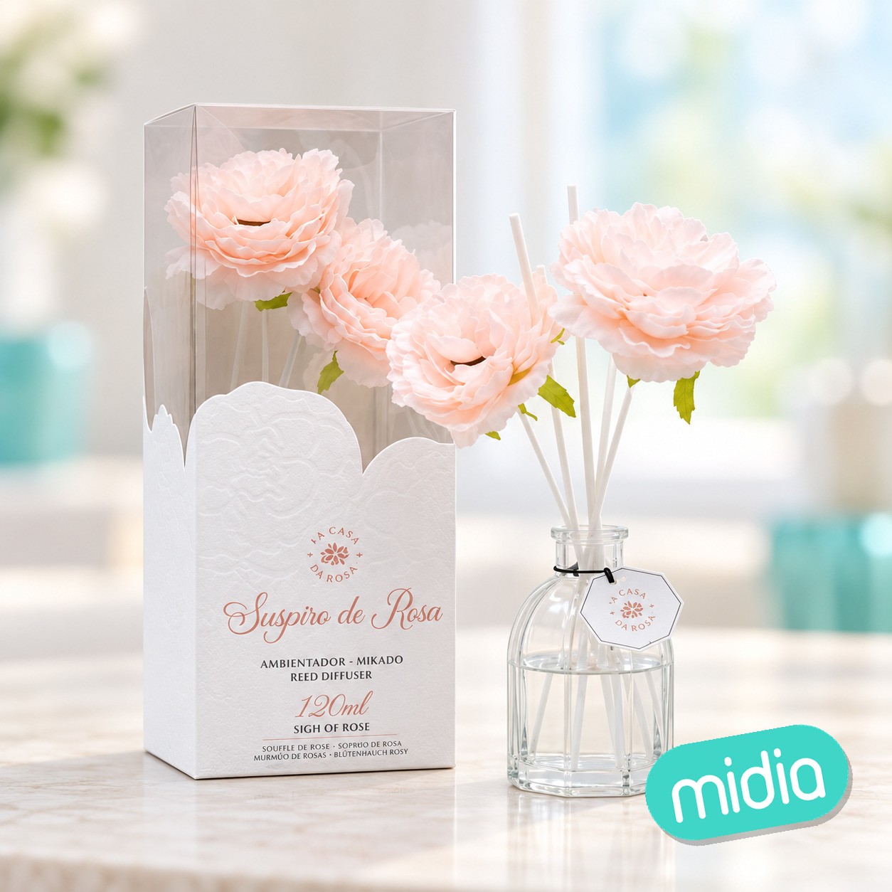 (6) mikado brocado suspiro de rosa 120ml