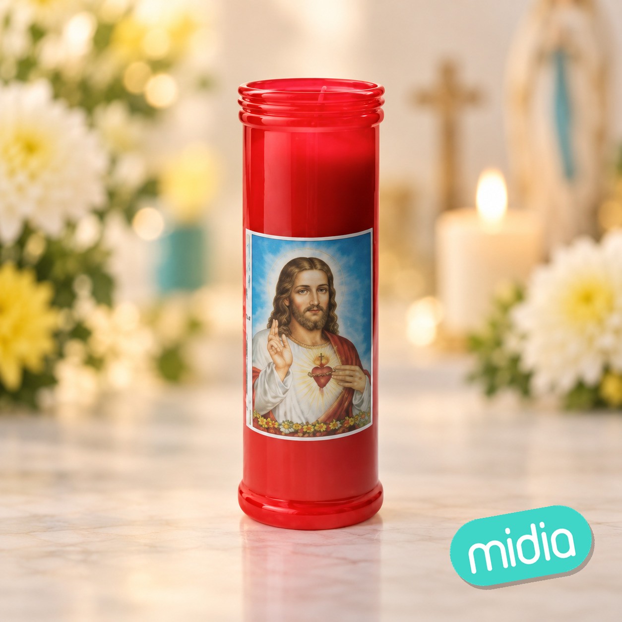 Votivo jesus rojo