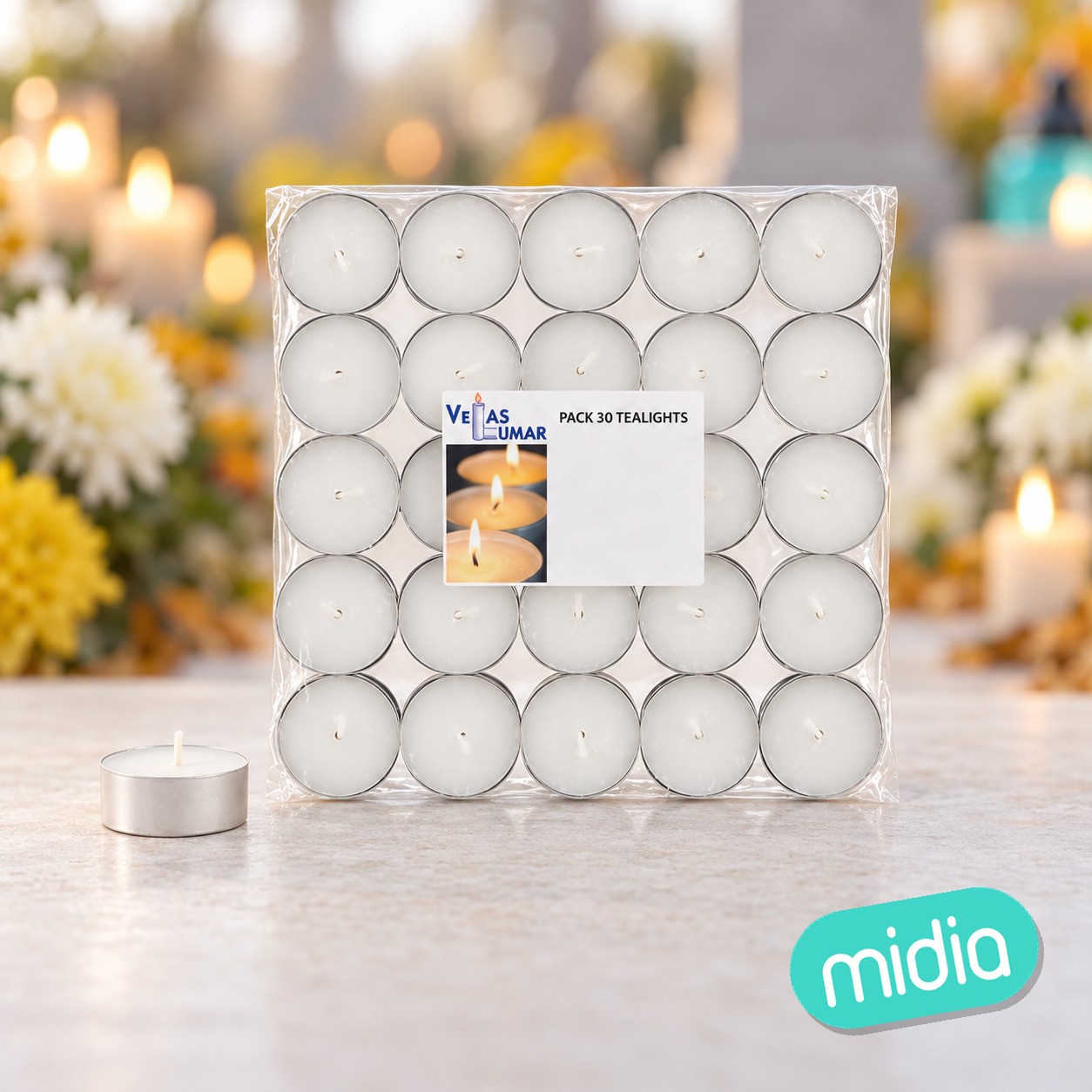 Pack 50 Tealights 4,5 h.