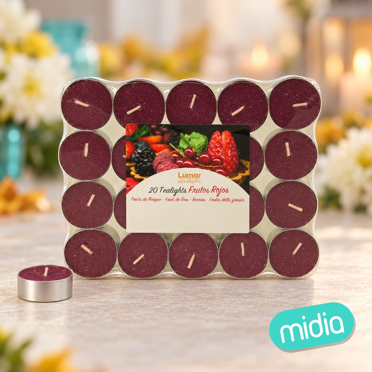 Pack 20 Tealights Frutas del Bosque