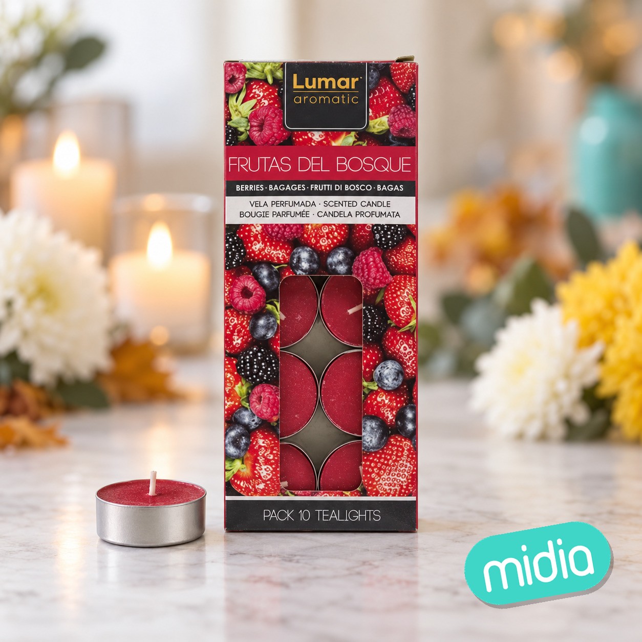 Estuche 10 Tealights Perf. Frutas del Bos