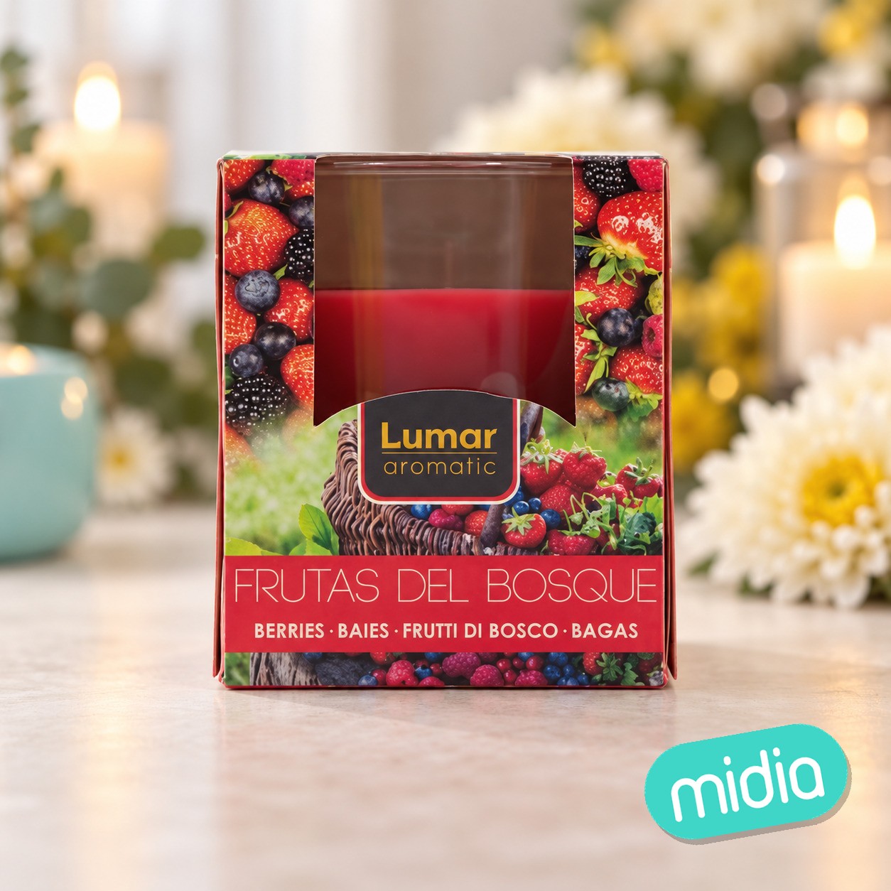 Vaso Lumar Aromatic Perf. Frutas Bosqu