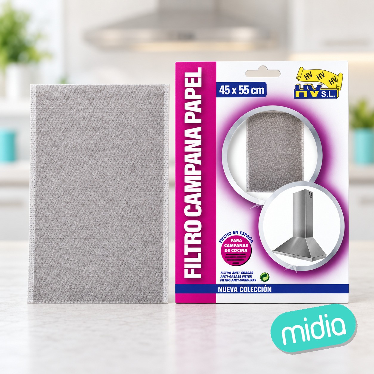 Filtro antigrasa papel