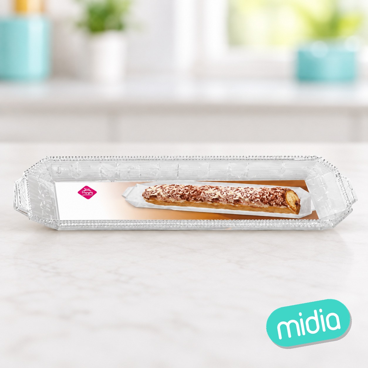 Bandeja luxe rectangular 46cm