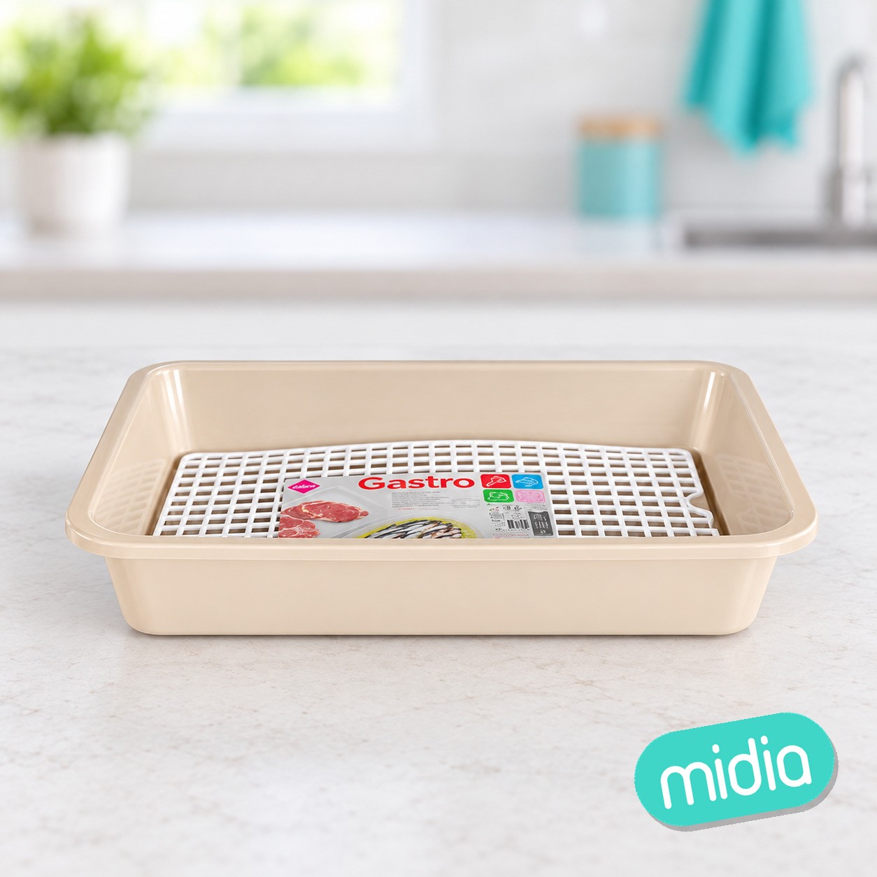 Descongelador turin rectangular con rejilla 4,2 l.