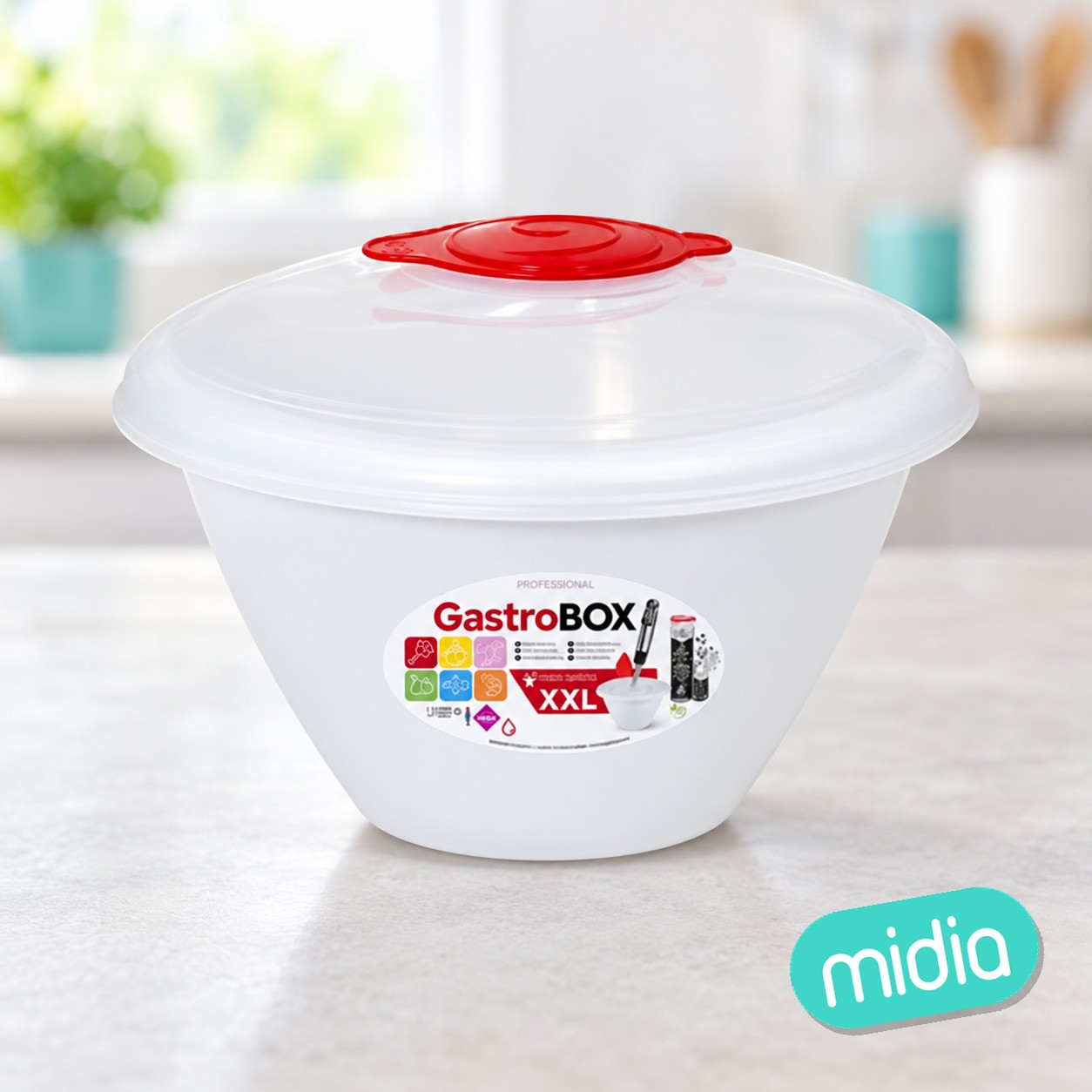 Bol gastrobox con tapa para batidora 5,7 l.