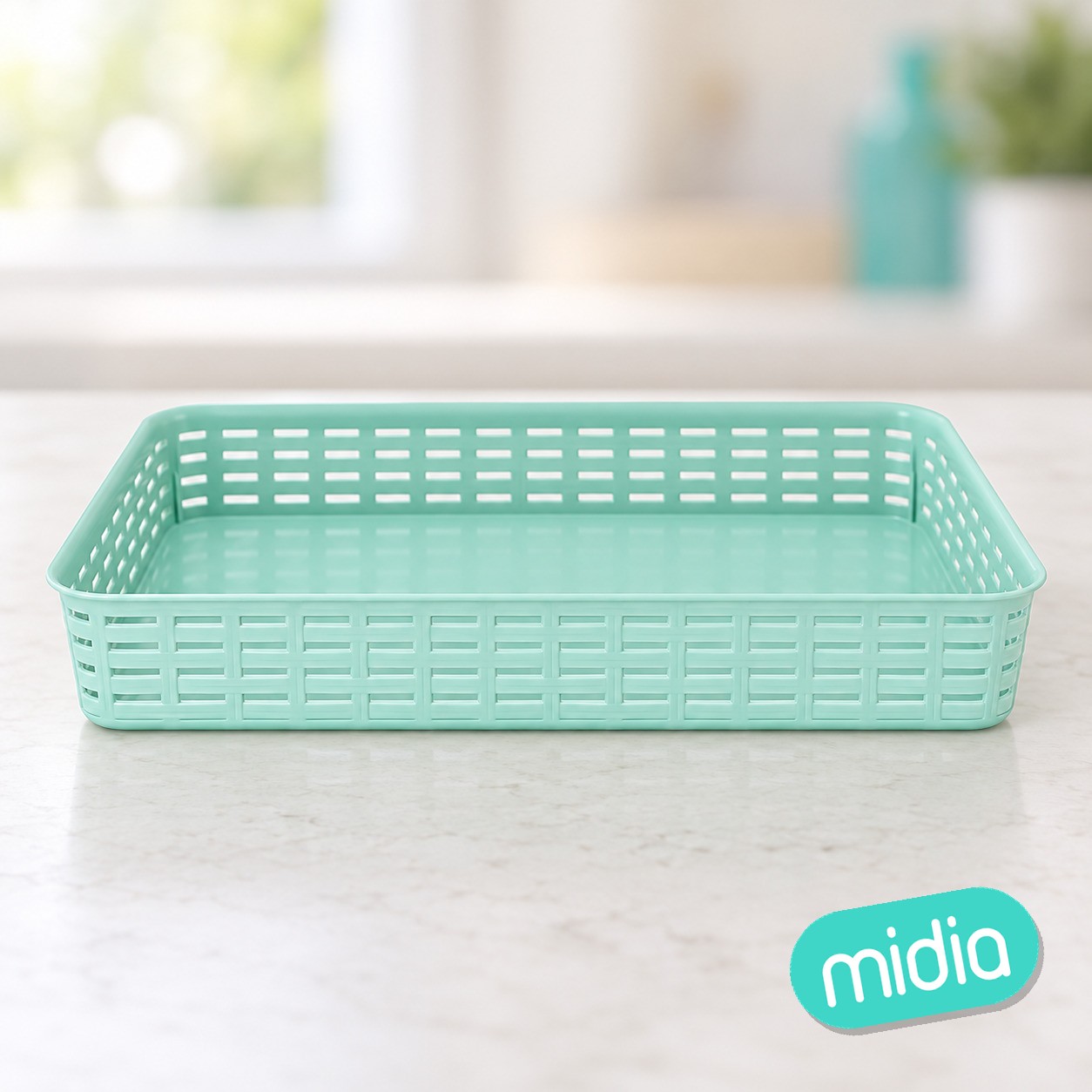 Bandeja multiusos rectangular nº4 rattan line 4,5 l. surtido pastel
