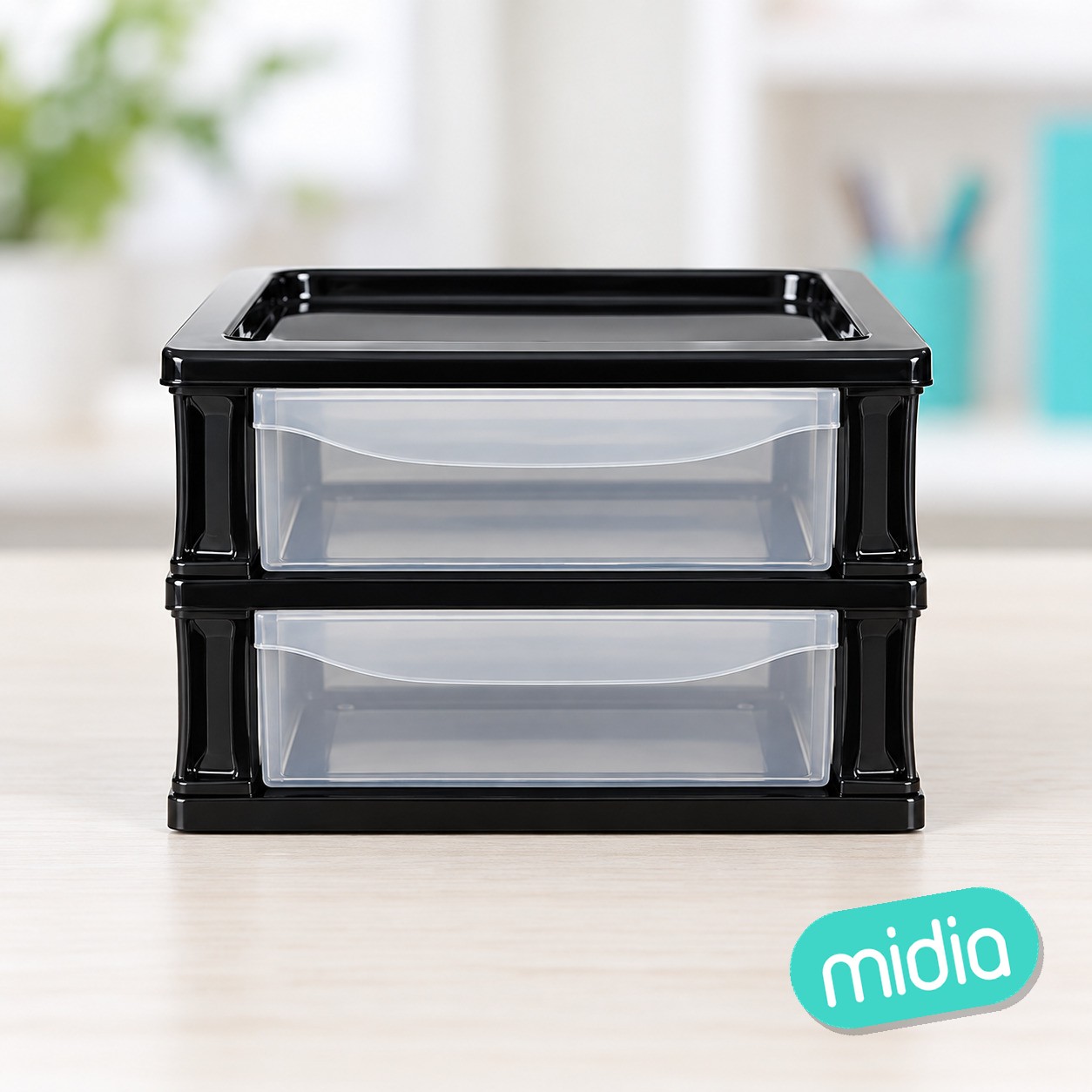 Cajonera kremlin multicombi 2 cajones negro transparente