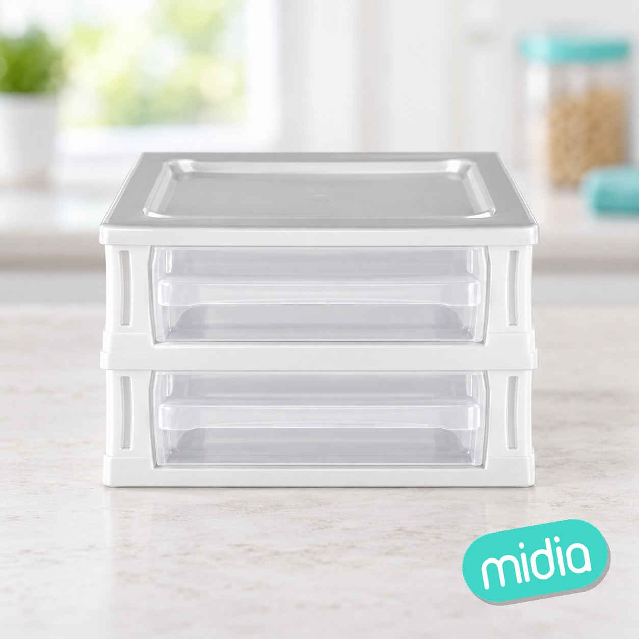 Cajonera kremlin multicombi 2 cajones blanco transparente