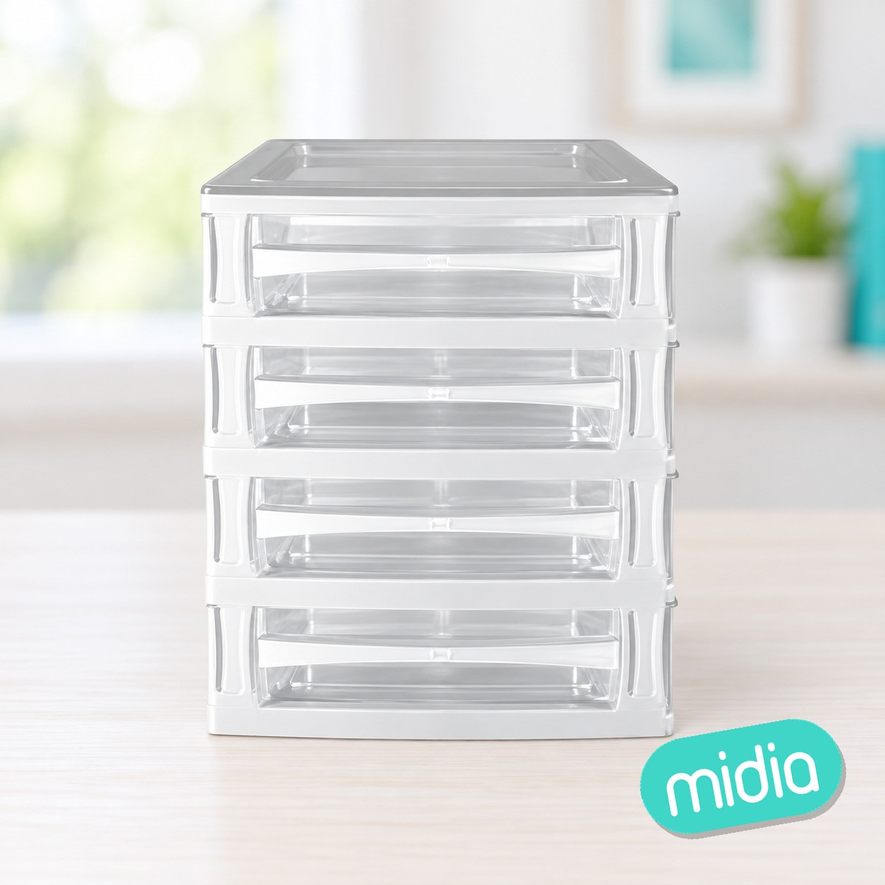 Cajonera kremlin multicombi 4 cajones blanco transparente