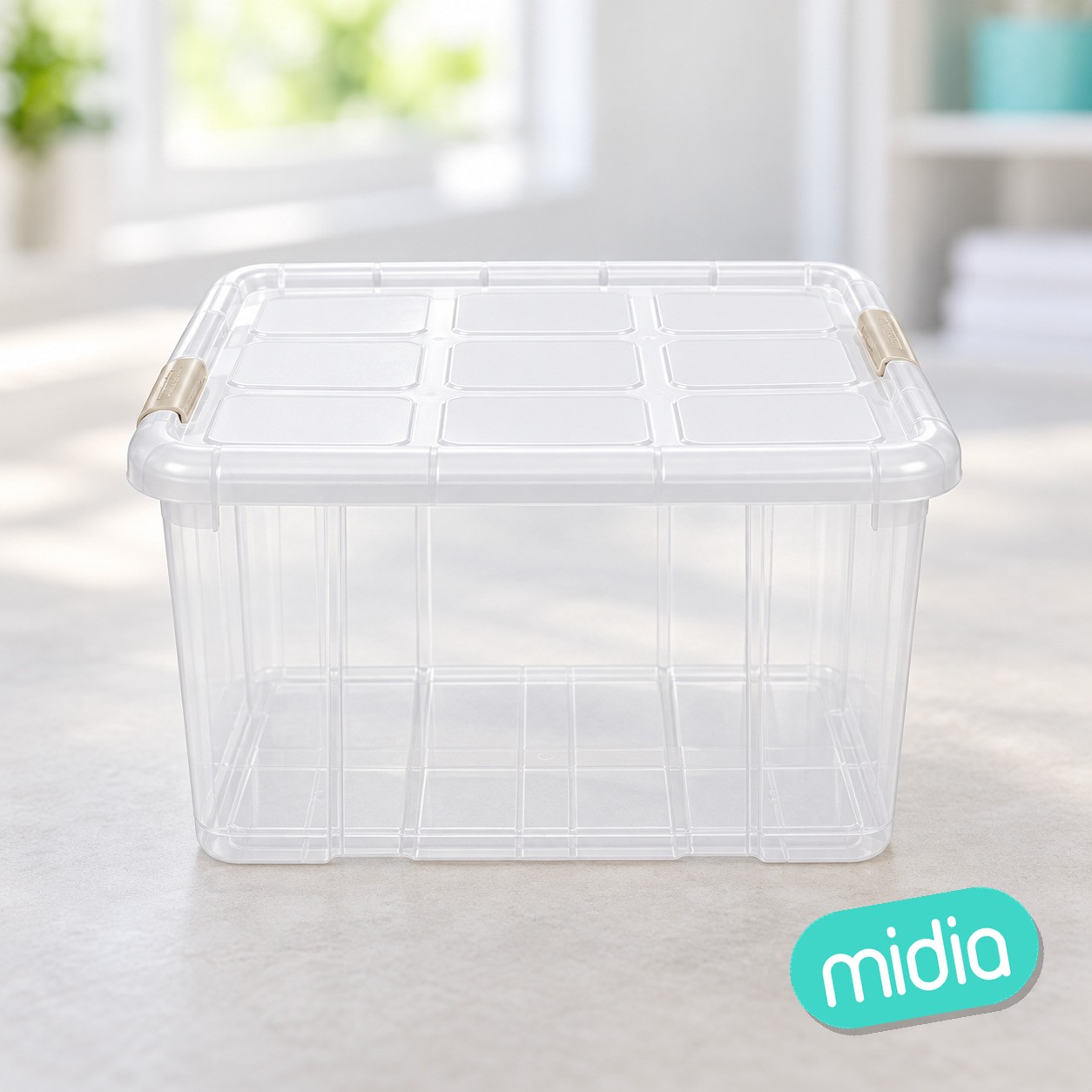 Caja n°2 new box con cierres 25 l transp acc beige