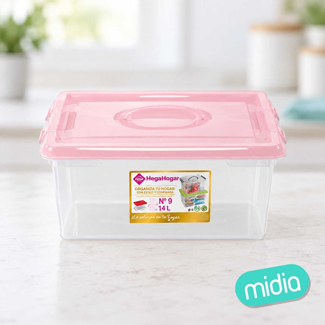 Caja nº9 new box con cierres y asa 14 l.