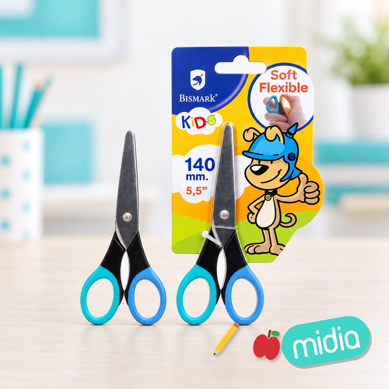 Tijera escolar bismark kids soft flex 140mm .5.5´