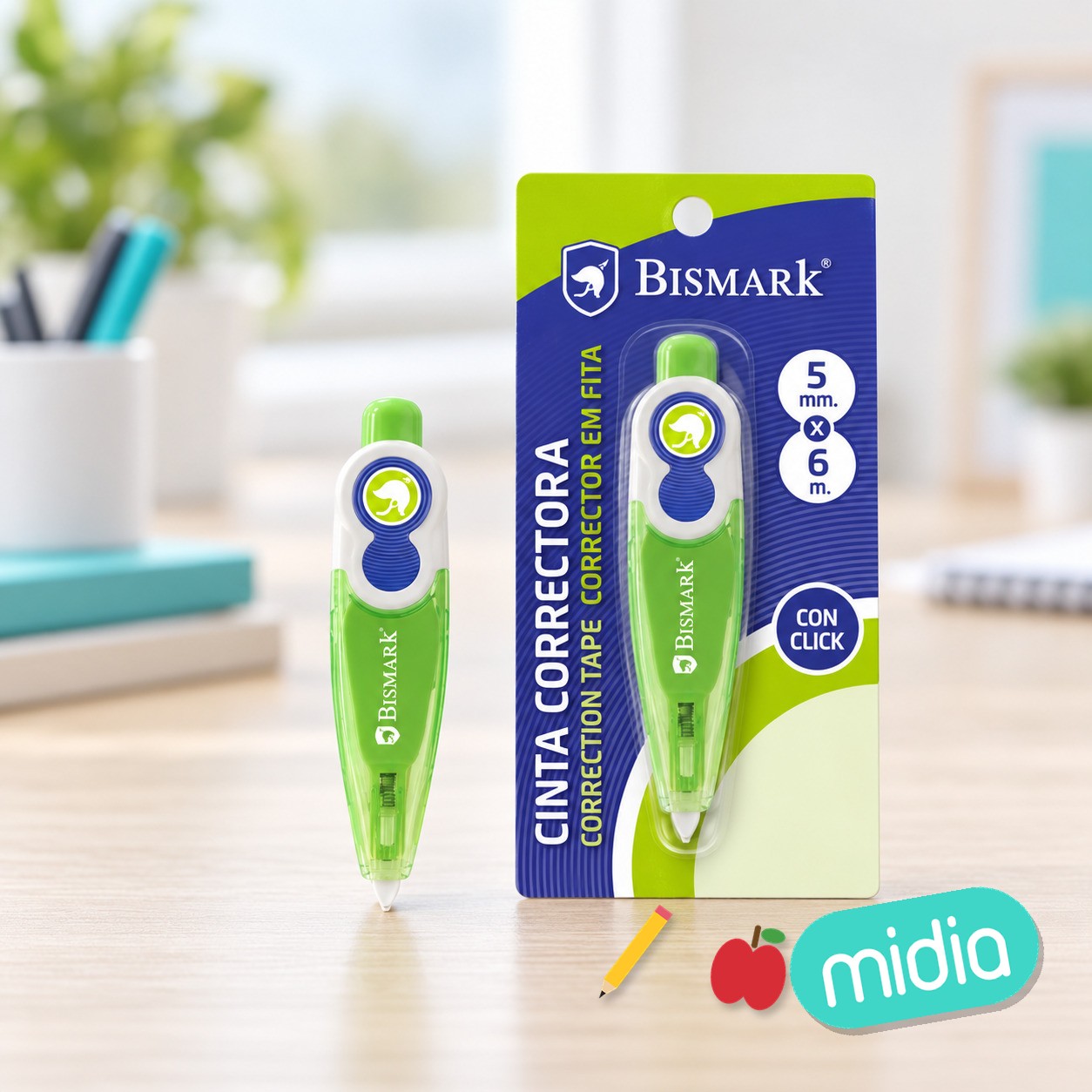 Cinta correctora bismark click click 5 mm x 6 m