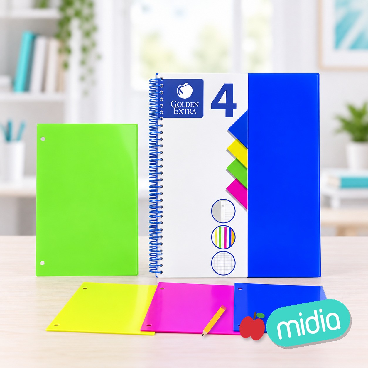 Cuaderno 4 tapas pp a4 120 hojas c/ sobre pp