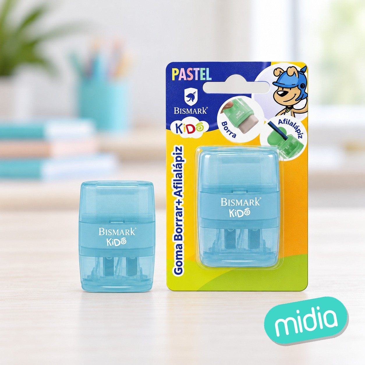 Goma borrar + afilalapiz doble pastel box