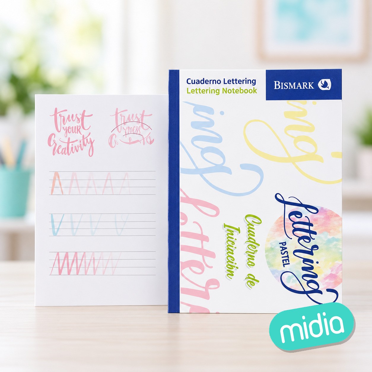 Cuaderno iniciacion lettering pastel a4 -32 pag