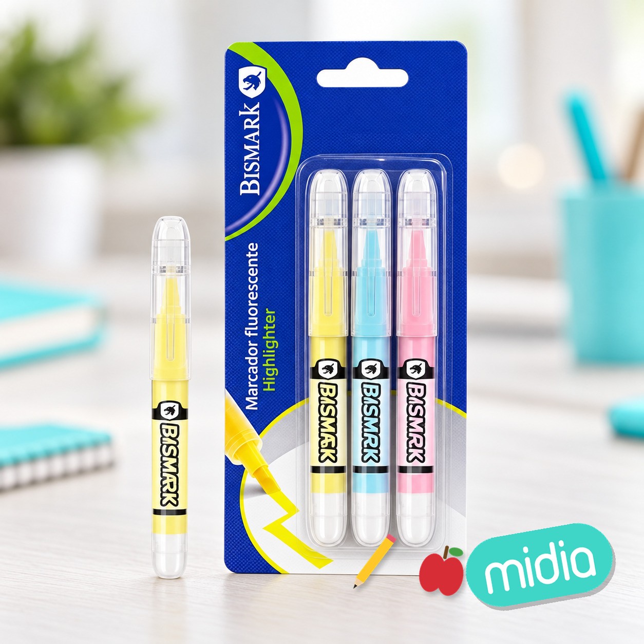 Marcador fluorescente tinta liquida 3 uds pastel