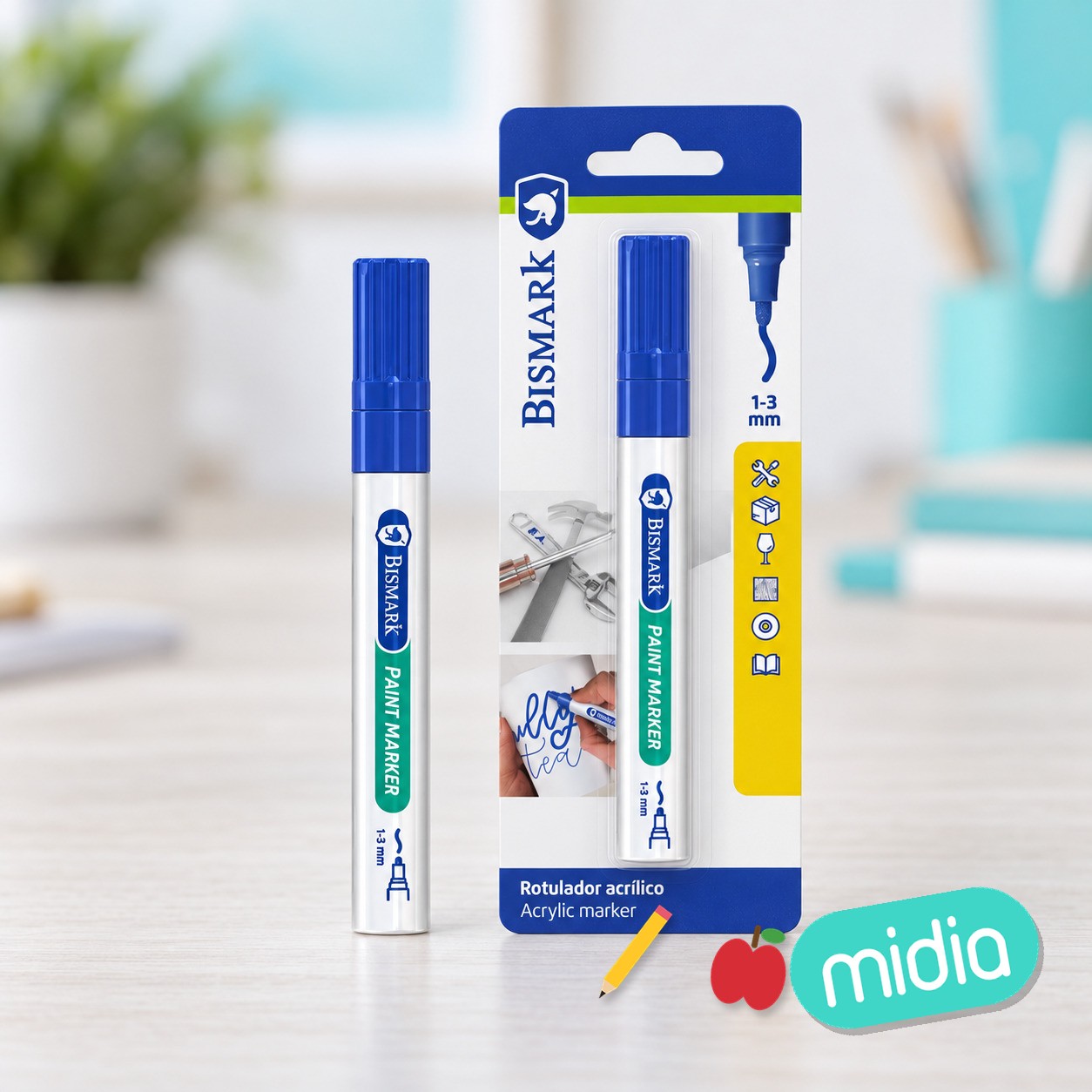 Rotulador pintura acrilica 1-3mm azul oscuro