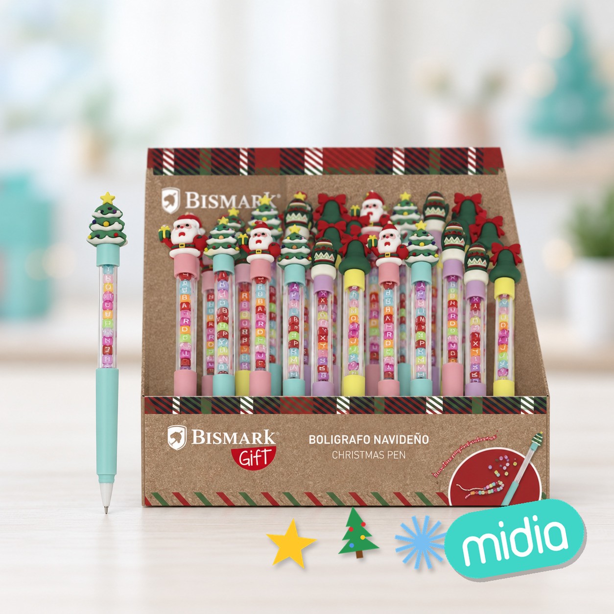 Boligrafo con letras navidad