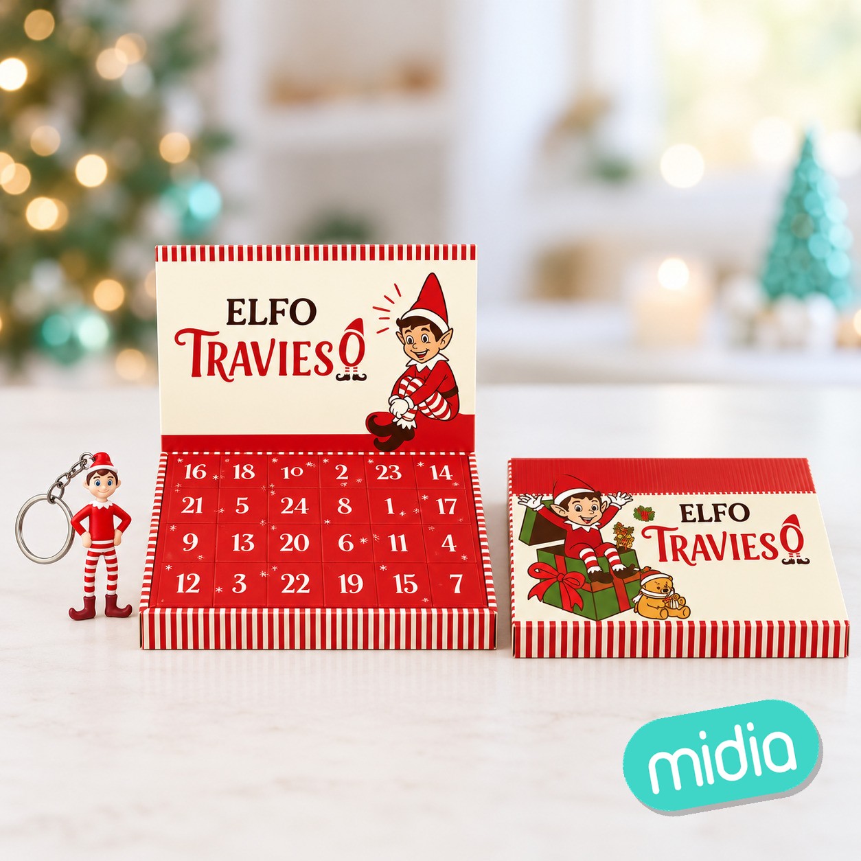 Elfo travieso caja adviento