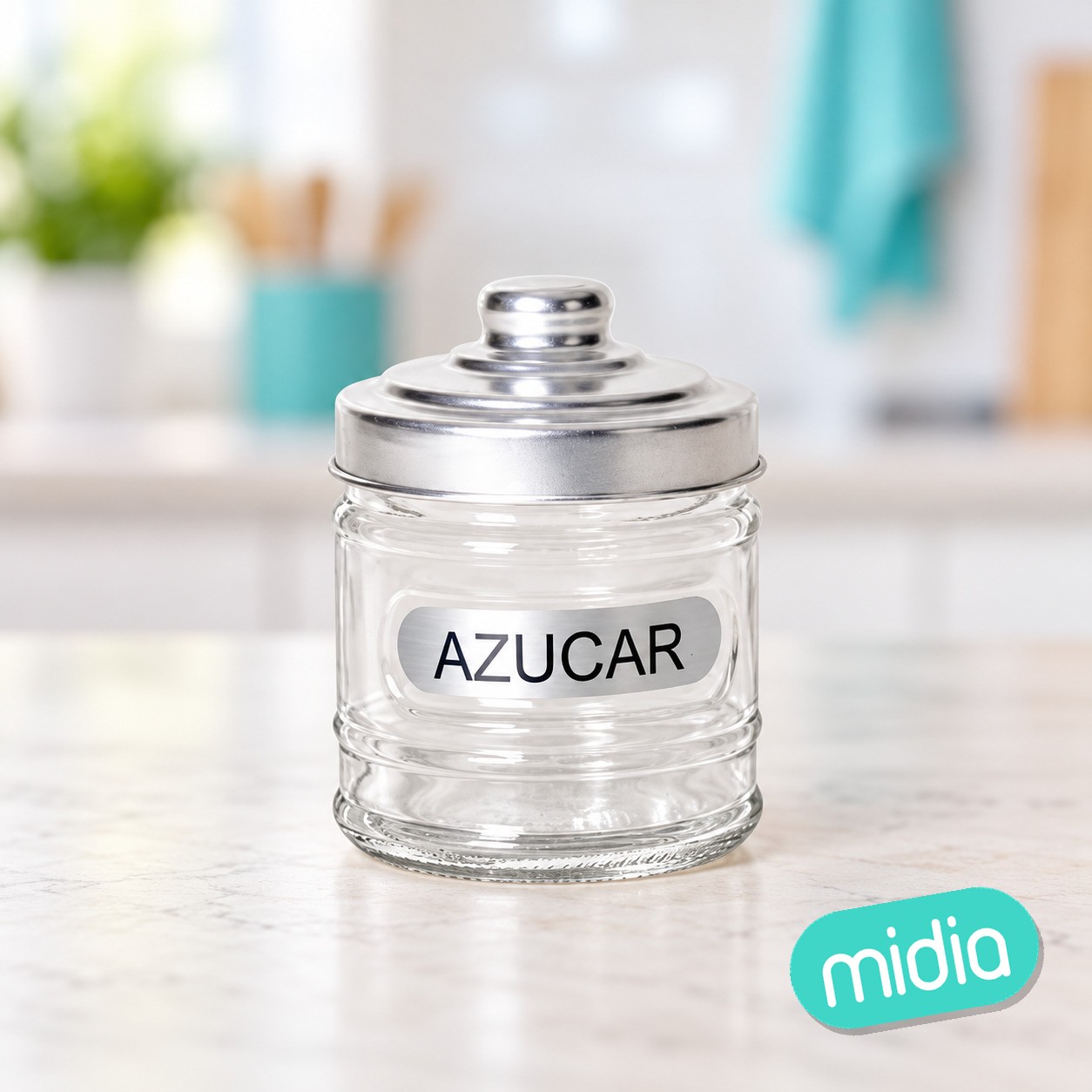 Azucarero silver 280 ml. cristal