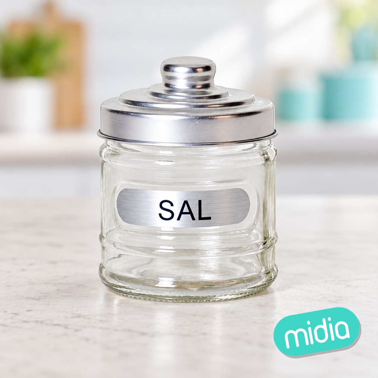 Salero silver 280 ml. cristal
