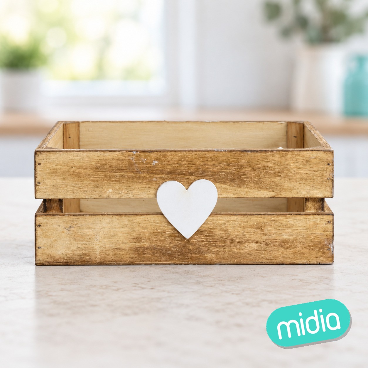 Caja madera 3 col surt corazon 22x15x9cm