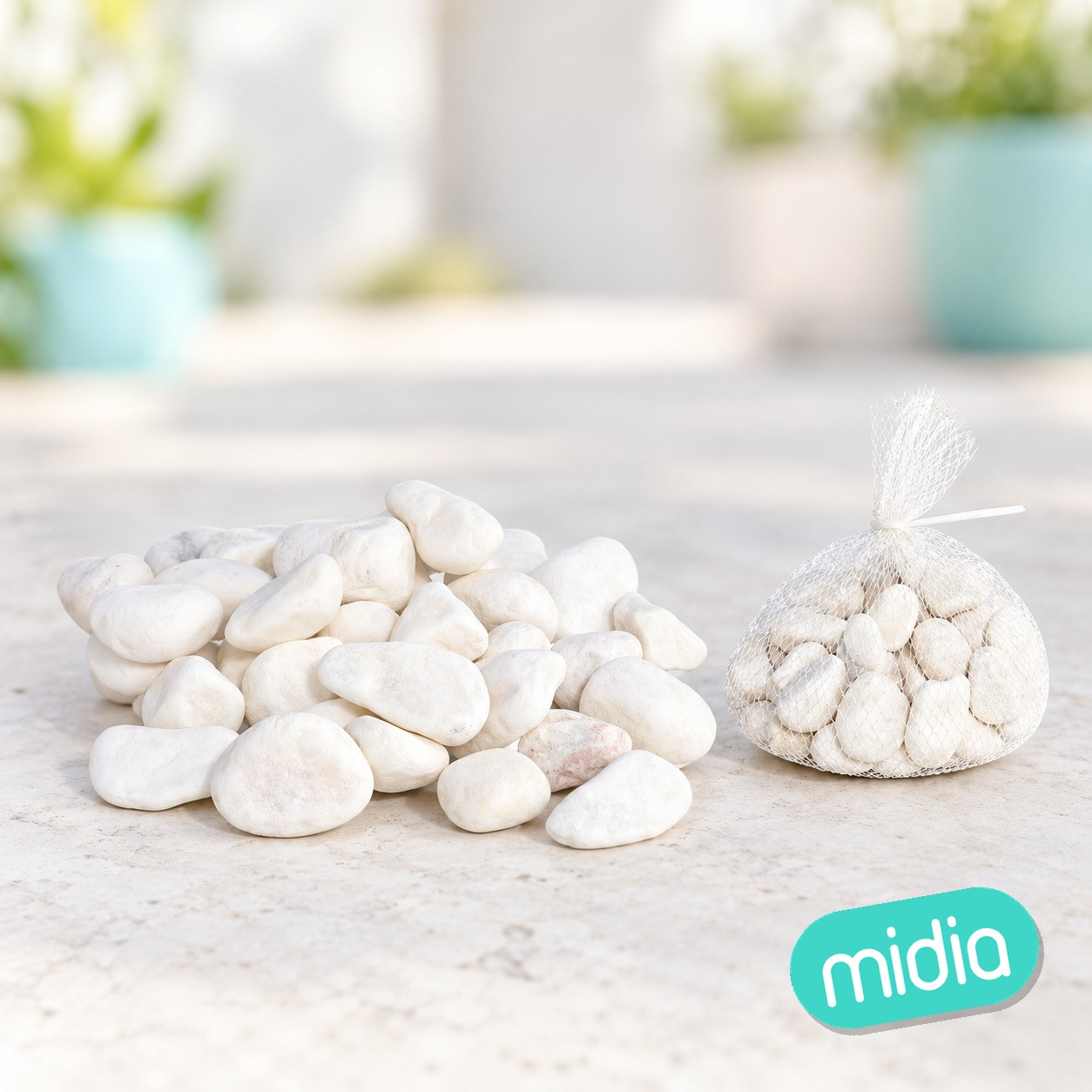 Piedras dec blancas 400g 2-3cm
