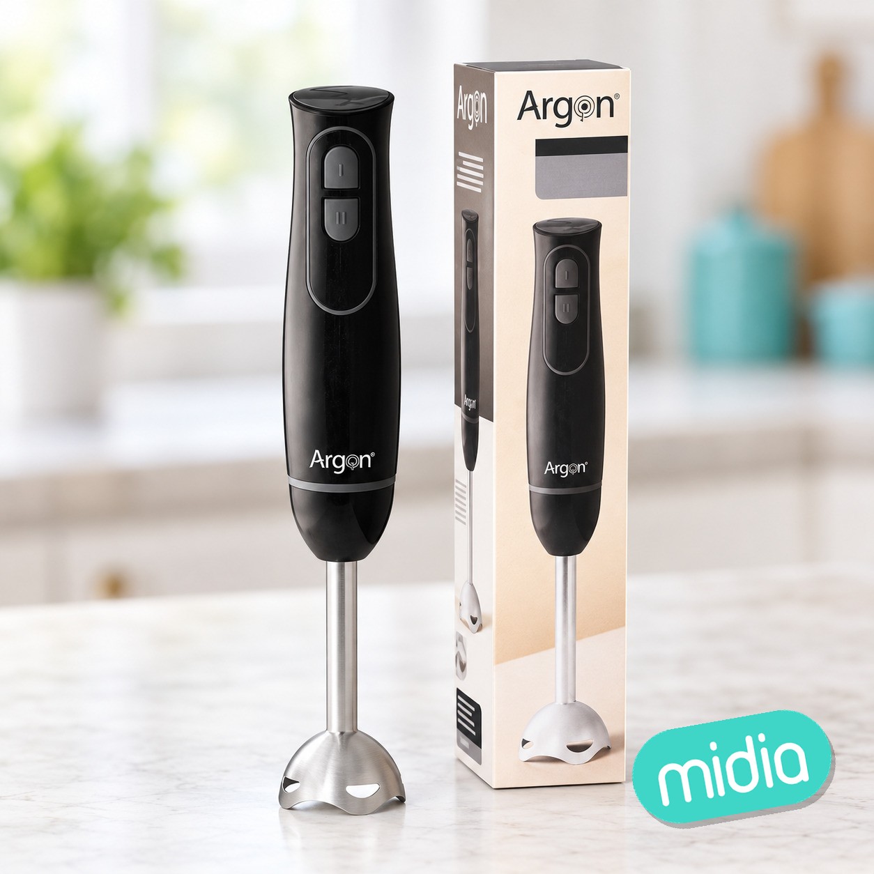 Batidora negra gris 500w
