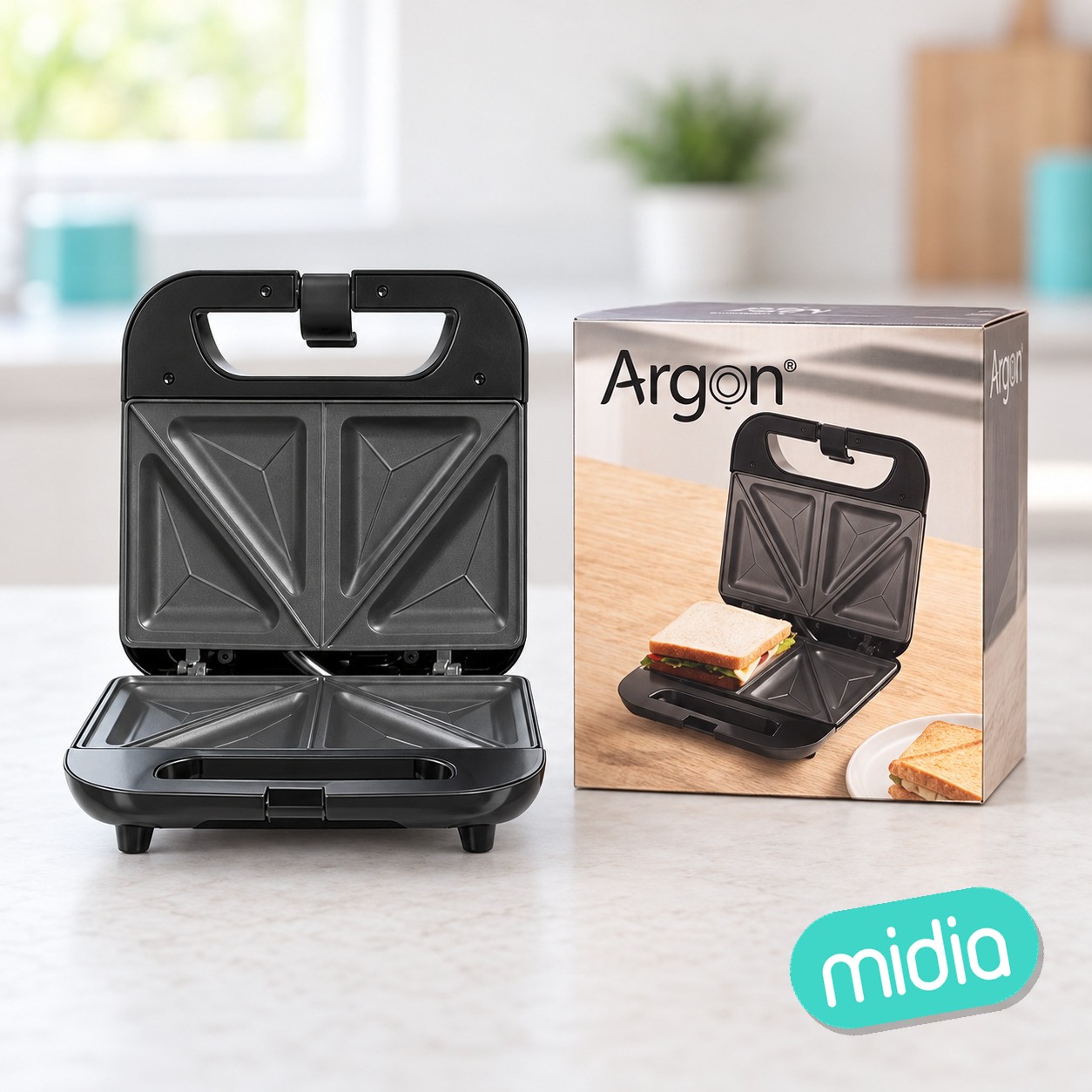 Sandwichera x2 negra 750w
