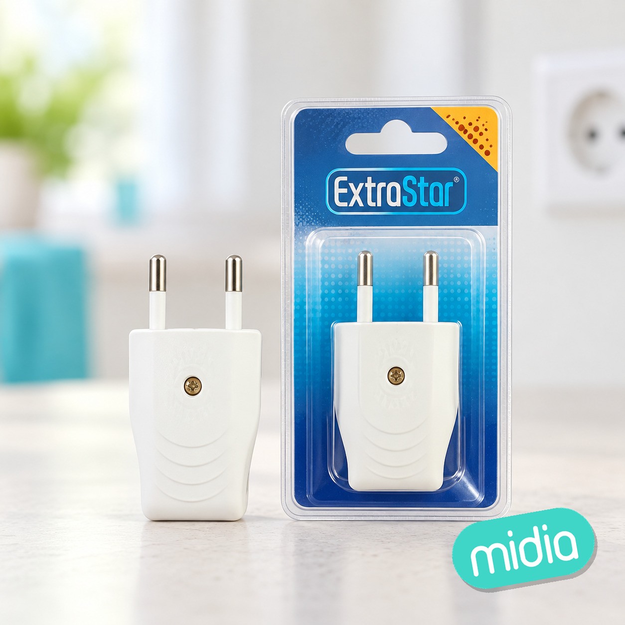 Enchufe plano 10a/250 blanco