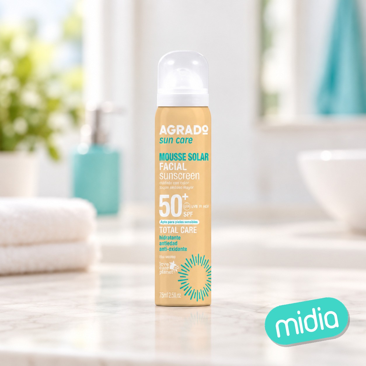 Mousse facial solar spf50 75 ml agrado