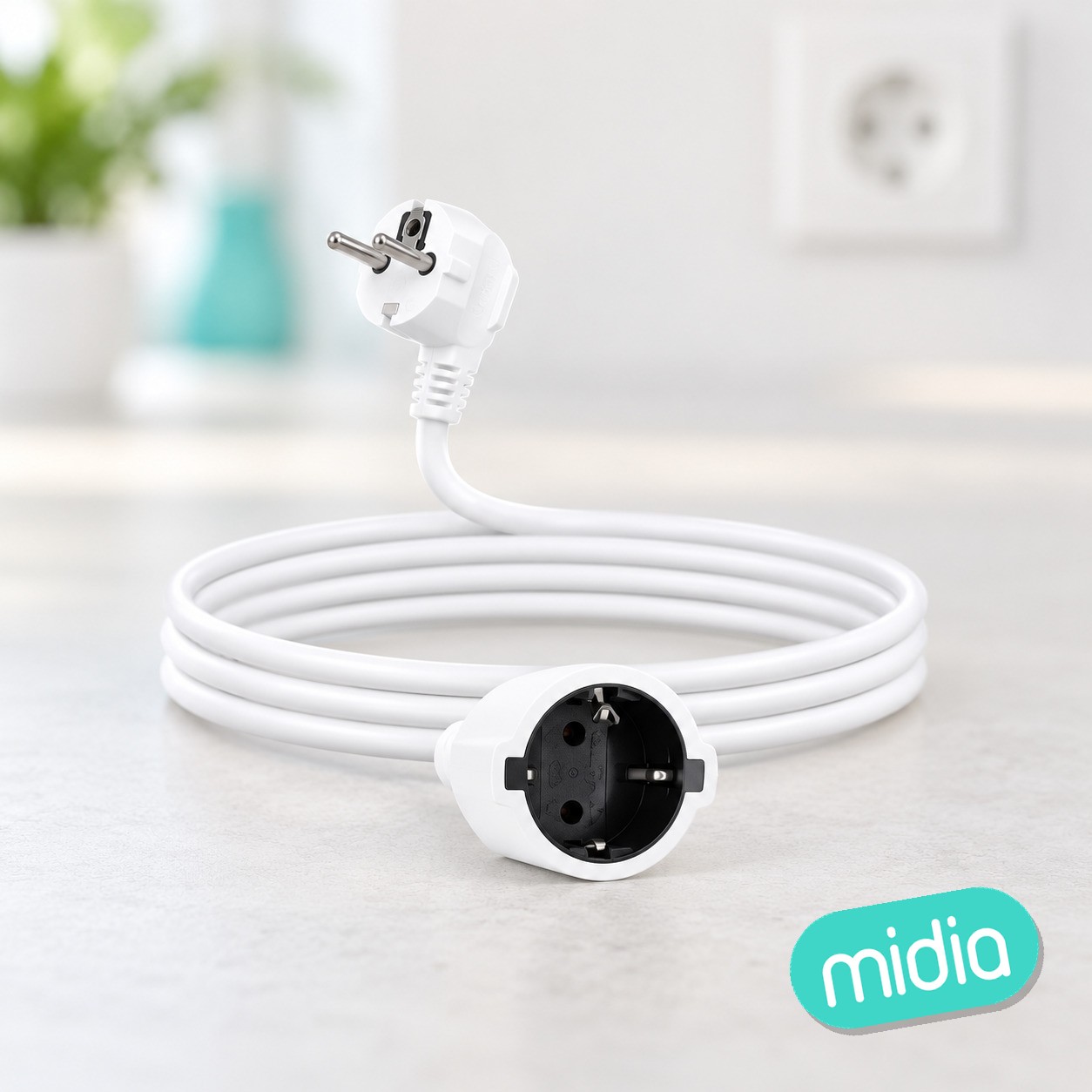 ,Cable alargador alemán, 3G, 1,0 mm2, 2 m