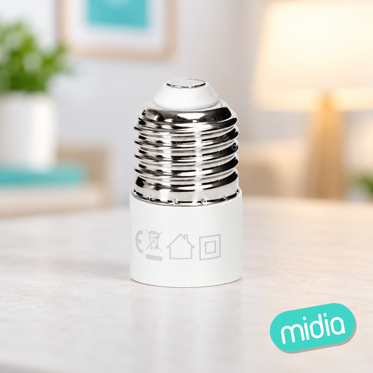 Adaptador de E27 a E14, blanco