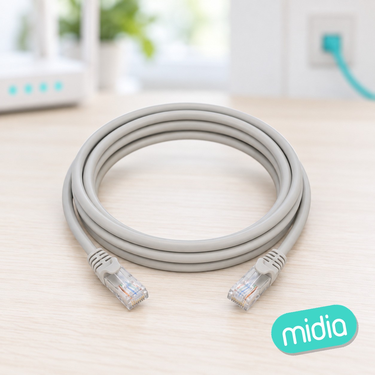 Cable de conexión CAT6, 5 m, gris