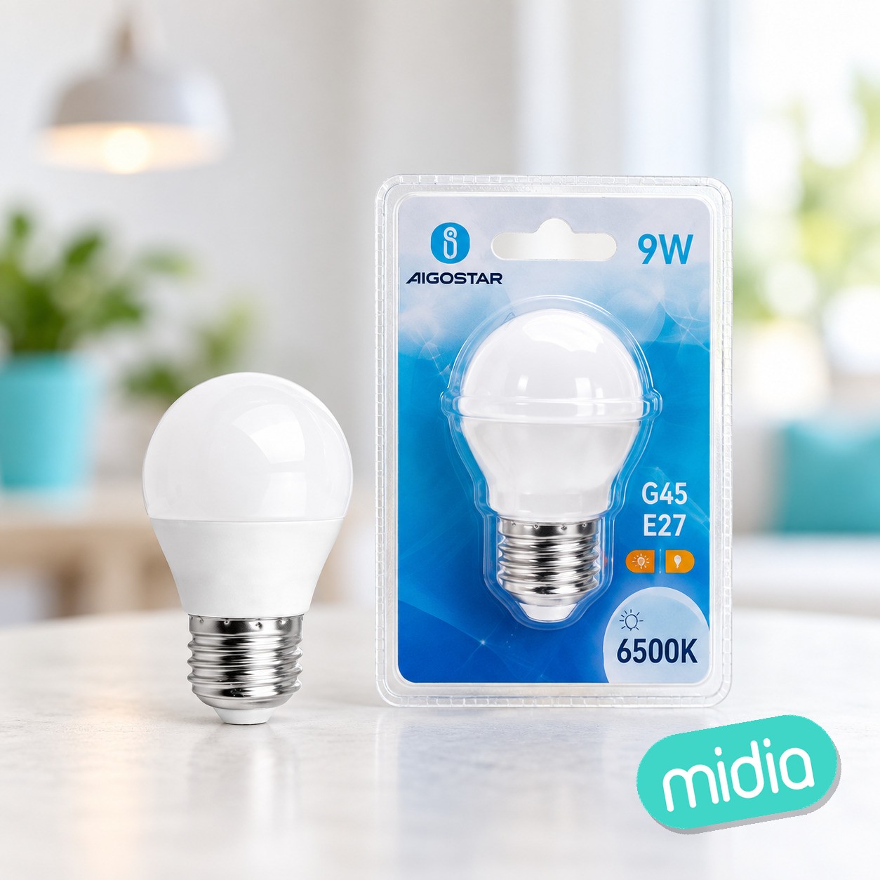 Bombilla LED G45-E27-9W-6500K-840lm