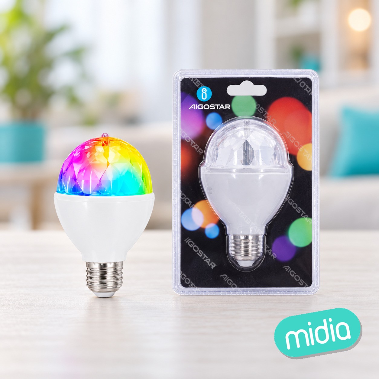 Luz LED para fiestas E27 3W RGB