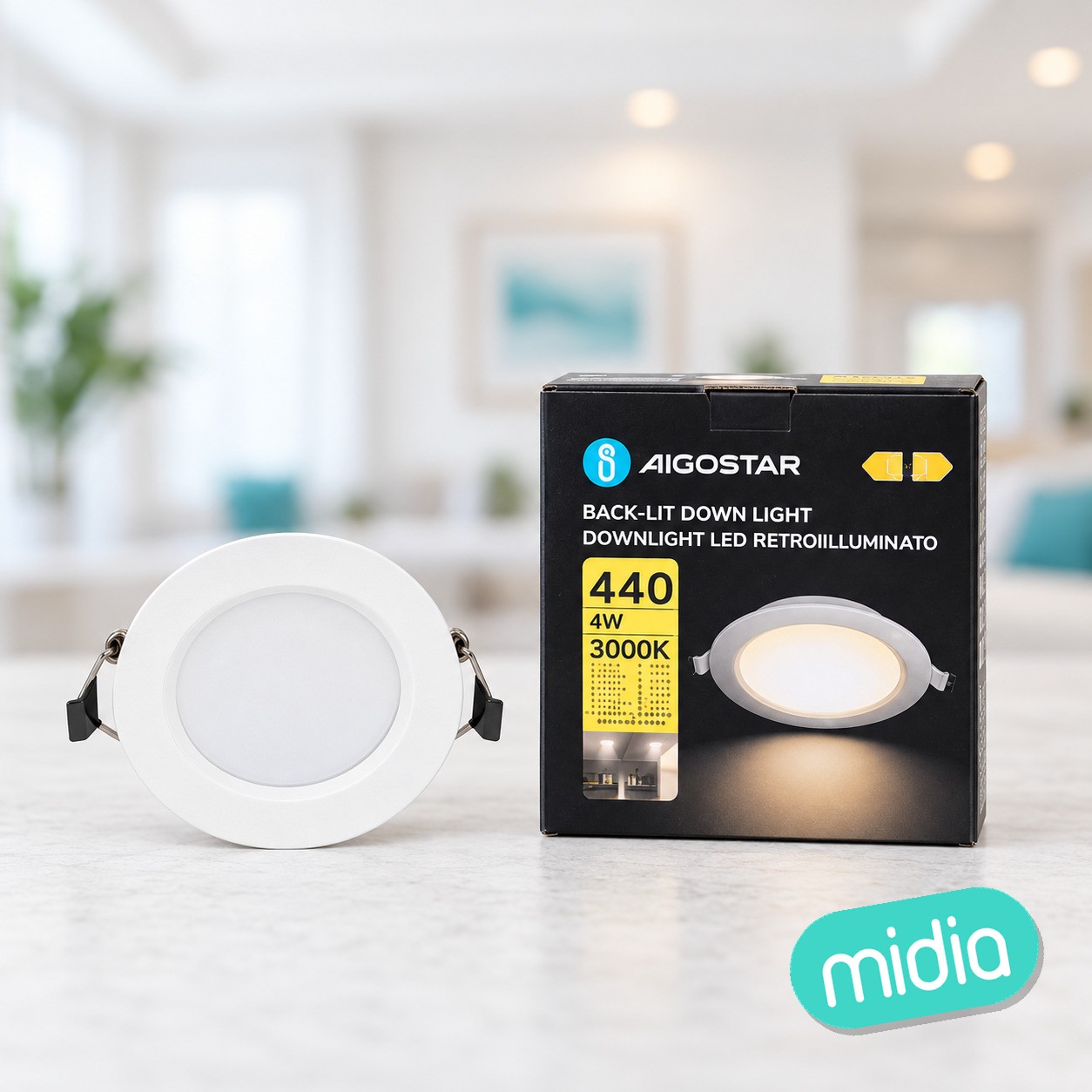 Downlight E6 LED empotrable redondo 4W Luz cálida